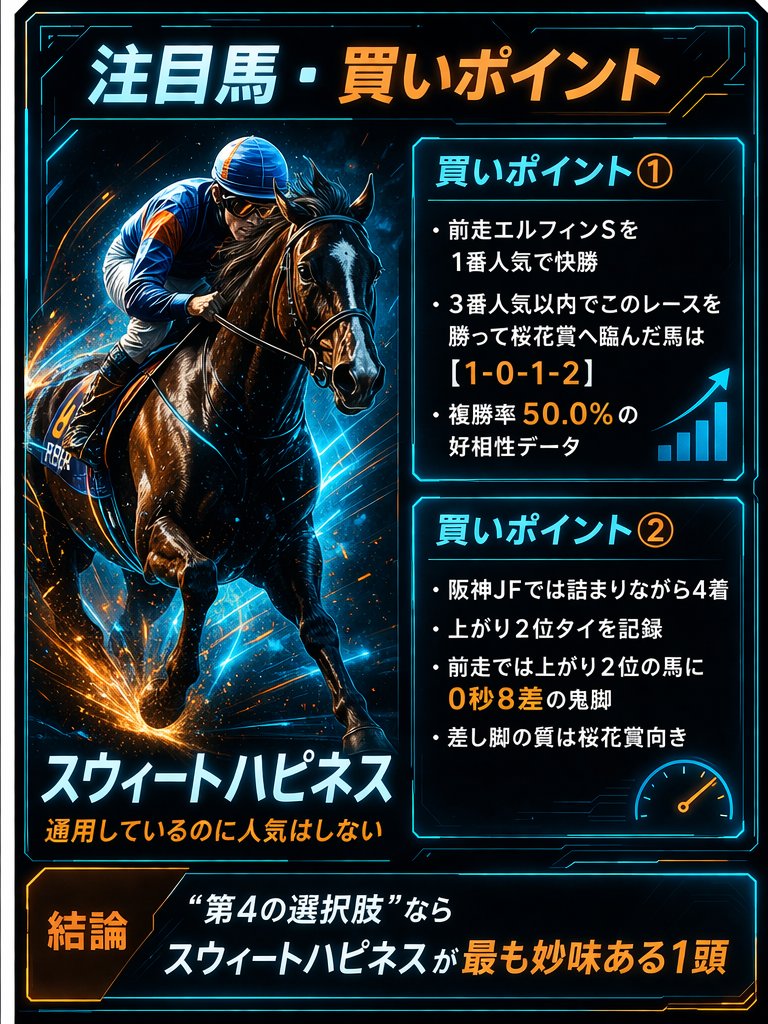 桜花賞2026／DATAピックアップ】「前走レース別成績×前走着順」で見え